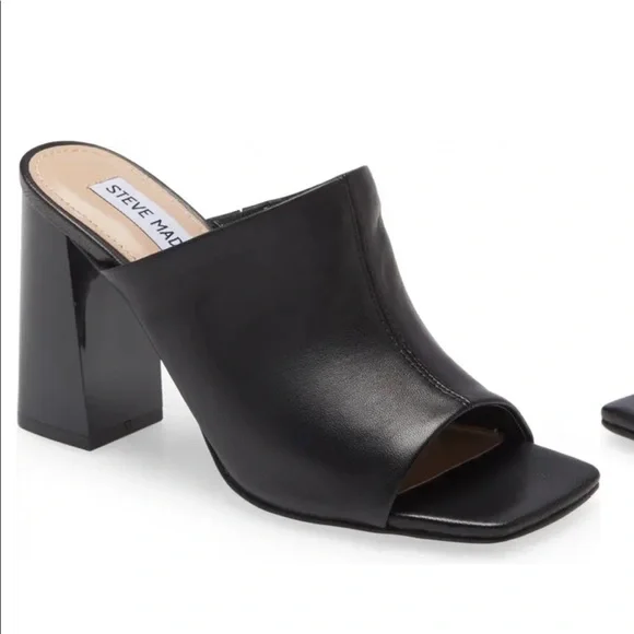Steve Madden Black Mules - Picture 1 of 8